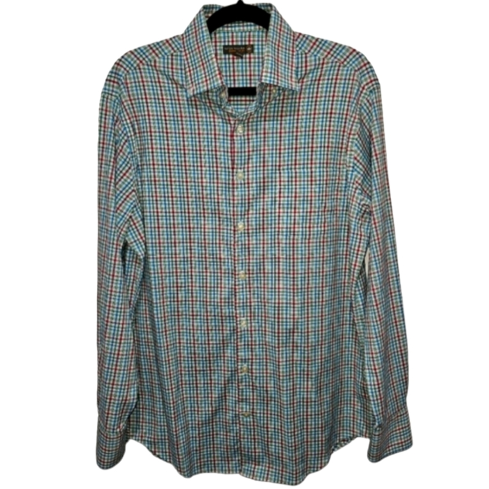 Peter Millar Shirt Medium Summer Comfort Button Long Sleeve Office Tuckernuck